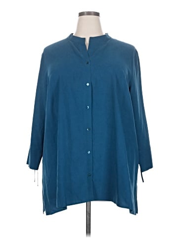 Eileen Fisher 3/4 Sleeve Button-Down Shirt (view 1)