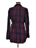 Isabel Maternity 100% Rayon Plaid Blue Long Sleeve Blouse Size Med Maternity - photo 2