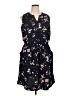 41Hawthorn 100% Polyester Floral Black Casual Dress Size 1X - photo 1