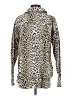 ASOS Design 100% Cotton Animal Print Ivory Long Sleeve Button-Down Shirt Size 4 - photo 2