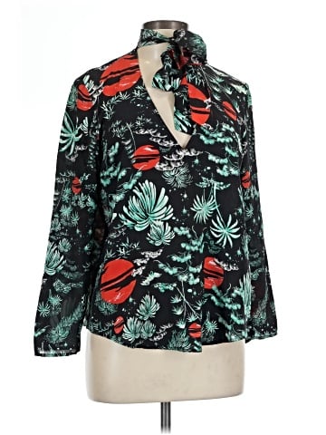Rixo London 3/4 Sleeve Silk Top (view 1)