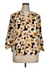 Maurices 100% Polyester Floral Gold 3/4 Sleeve Blouse Size XL - photo 1