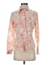 Gap Floral Orange Long Sleeve Blouse Size S - photo 1