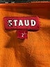 STAUD 100% Cotton Plaid Orange Casual Dress Size 2 - photo 7