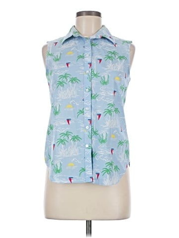 Lands' End Sleeveless Button-Down Shirt (view 1)