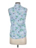 Lands' End 100% Supima Cotton Tropical Blue Sleeveless Button-Down Shirt Size 6 (petite) - photo 2
