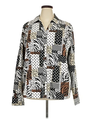 Ashley Stewart Long Sleeve Button-Down Shirt (view 1)