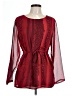 Kaktus 100% Polyester Burgundy Sleeveless Blouse Size L - photo 1