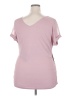 Unbranded 100% Polyester Pink Short Sleeve Top Size 2X Maternity - photo 2