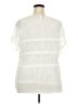 City Chic 100% Polyester Ivory Short Sleeve Blouse Size 18 Plus (M) - photo 2