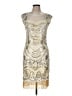 Unbranded Graphic Gold Cocktail Dress Size M (estimated) - photo 1