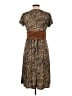 Donna Toran 100% Polyester Animal Print Brown Casual Dress Size L - photo 2