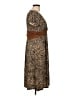 Donna Toran 100% Polyester Animal Print Brown Casual Dress Size L - photo 4