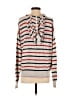Lou & Grey Stripes Silver Pullover Sweater Size S - photo 2