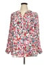 Unbranded 100% Polyester Floral Pink Long Sleeve Blouse Size 2X - photo 1