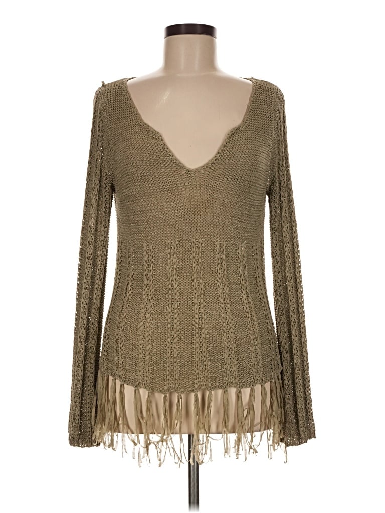 Pre-owned Max Studio Pullover Sweater In Tan