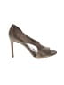Vince Camuto 100% Leather Metallic Solid Green Gold Heels Size 8 1/2 - photo 1