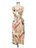 Angashion 100% Polyester Print Tan Casual Dress Size M - photo 1