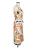 Angashion 100% Polyester Print Tan Casual Dress Size M - photo 4
