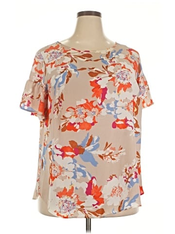 Bar III Short Sleeve Blouse (view 1)