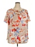 Bar III 100% Polyester Orange Short Sleeve Blouse Size 2X - photo 1