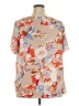 Bar III 100% Polyester Orange Short Sleeve Blouse Size 2X - photo 2
