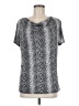 Jaclyn Smith Silver Short Sleeve Top Size M - photo 1