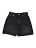 Zara Black Denim Shorts Size 4 - photo 1