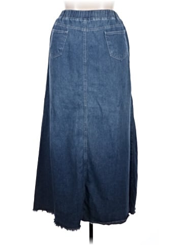 Ebossy Denim Skirt (view 2)