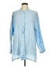 Assorted Brands Blue 3/4 Sleeve Button-Down Shirt Size M - photo 1