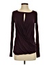 Three Dots Burgundy Long Sleeve Top Size S - photo 1
