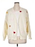 Shein Curve 100% Polyester Hearts Ivory Cardigan Size 16 Plus (2) - photo 1