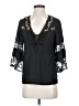 Nanette Lepore 100% Polyester Black 3/4 Sleeve Blouse Size 2 - photo 1