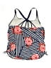 Unbranded Floral Blue Swimsuit Top Size 24 - photo 2