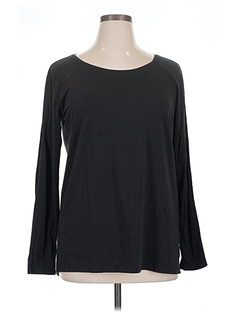 Pre-owned Lululemon Athletica 3/4 Sleeve T-shirt In Black
