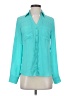 Express 100% Polyester Teal Long Sleeve Blouse Size XS - photo 1