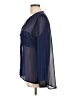 Express Color Block Blue 3/4 Sleeve Blouse Size L - photo 5