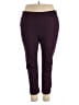 Weekends by Chico's Solid Burgundy Active Pants Size 3 short - photo 1