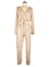 Mustard Seed 100% Polyester Metallic Gold Jumpsuit Size L - photo 1