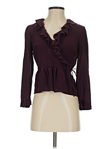 Madewell Long Sleeve Silk Top (view 1)