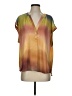 Dylan 100% Polyester Tie-dye Yellow Short Sleeve Blouse Size S - photo 1