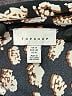 Topshop 100% Polyester Print Black Long Sleeve Blouse Size 8 - photo 7