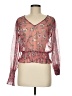Assorted Brands 100% Polyester Pink Long Sleeve Blouse Size M - photo 1