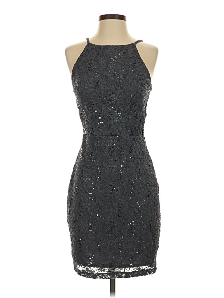 Pre-owned By & By Cocktail Dress In Silver