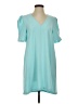 TCEC 100% Polyester Solid Teal Casual Dress Size S - photo 1
