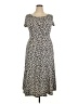 Perceptions Animal Print Gray White Casual Dress Size 18 - photo 1