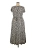 Perceptions Animal Print Gray White Casual Dress Size 18 - photo 2