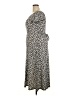 Perceptions Animal Print Gray White Casual Dress Size 18 - photo 5
