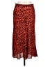 Réalisation 100% Silk Animal Print Red Silk Skirt Size L - photo 1