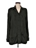 Zara Basic 100% Polyester Green Trenchcoat Size M - photo 1